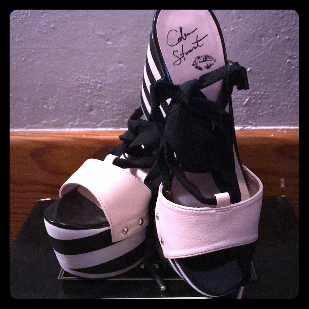 Collin Stewart platform heels.